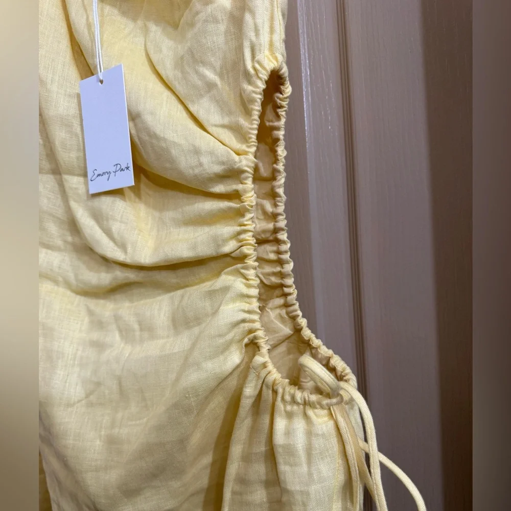 NWT Yellow One-Shoulder Dress - Picture 9 of 9